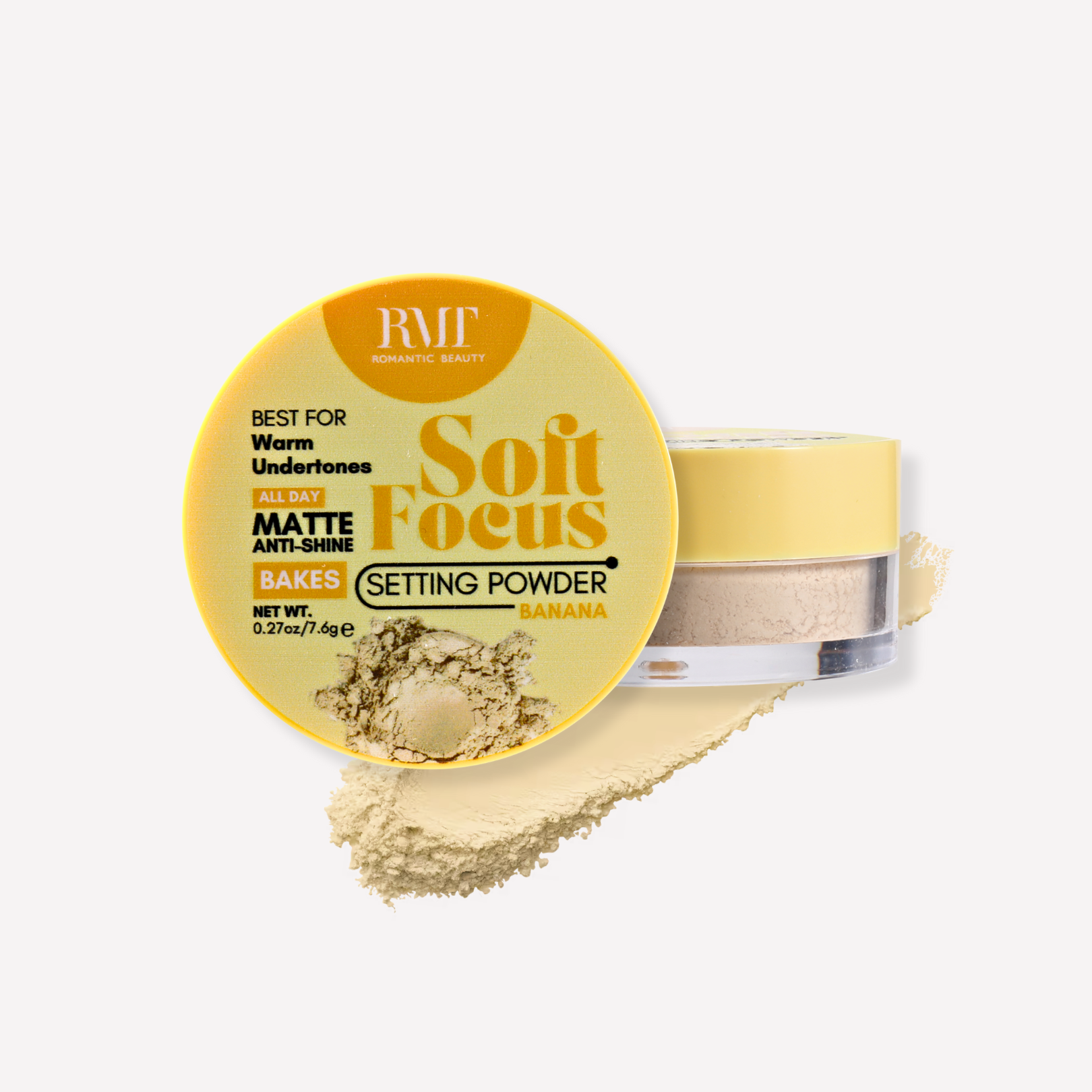 Soft Focus Setting Powder - Banana – Romantic Beauty Cosmetics Soft Focus Setting Powder - Banana – Romantic Beauty Cosmetics