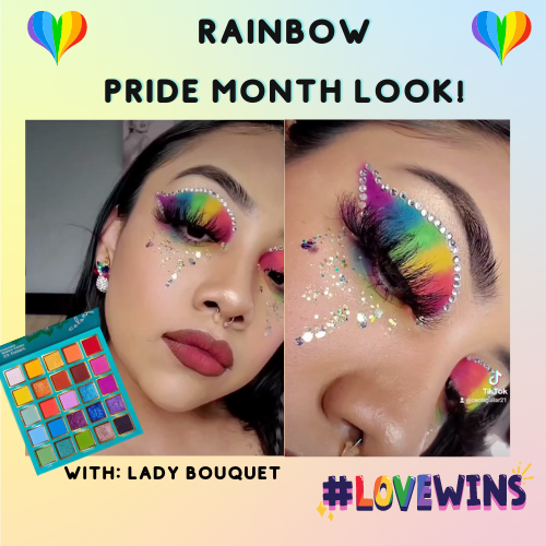 Rainbow Pride Eyeshadow Feat. Romantic Beauty