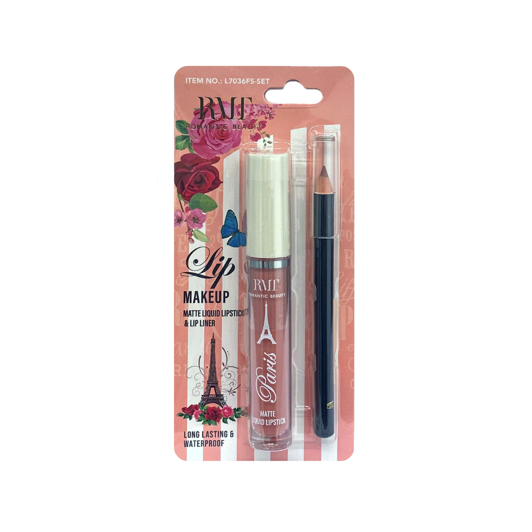 Paris Lip Kit Matte Liquid Lipstick and Lip Liner