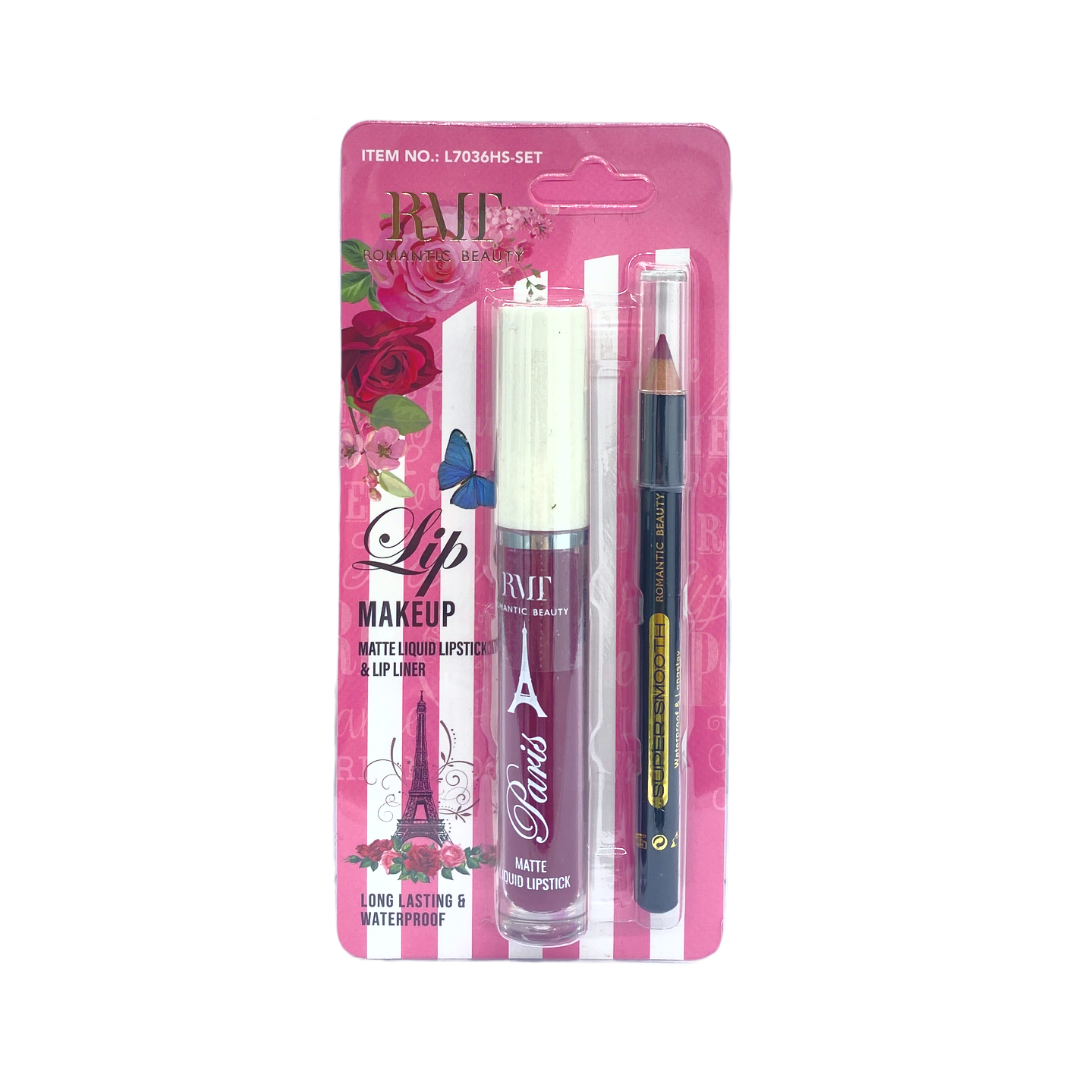 Paris Lip Kit Liquid Matte Lipstick and Lip Liner