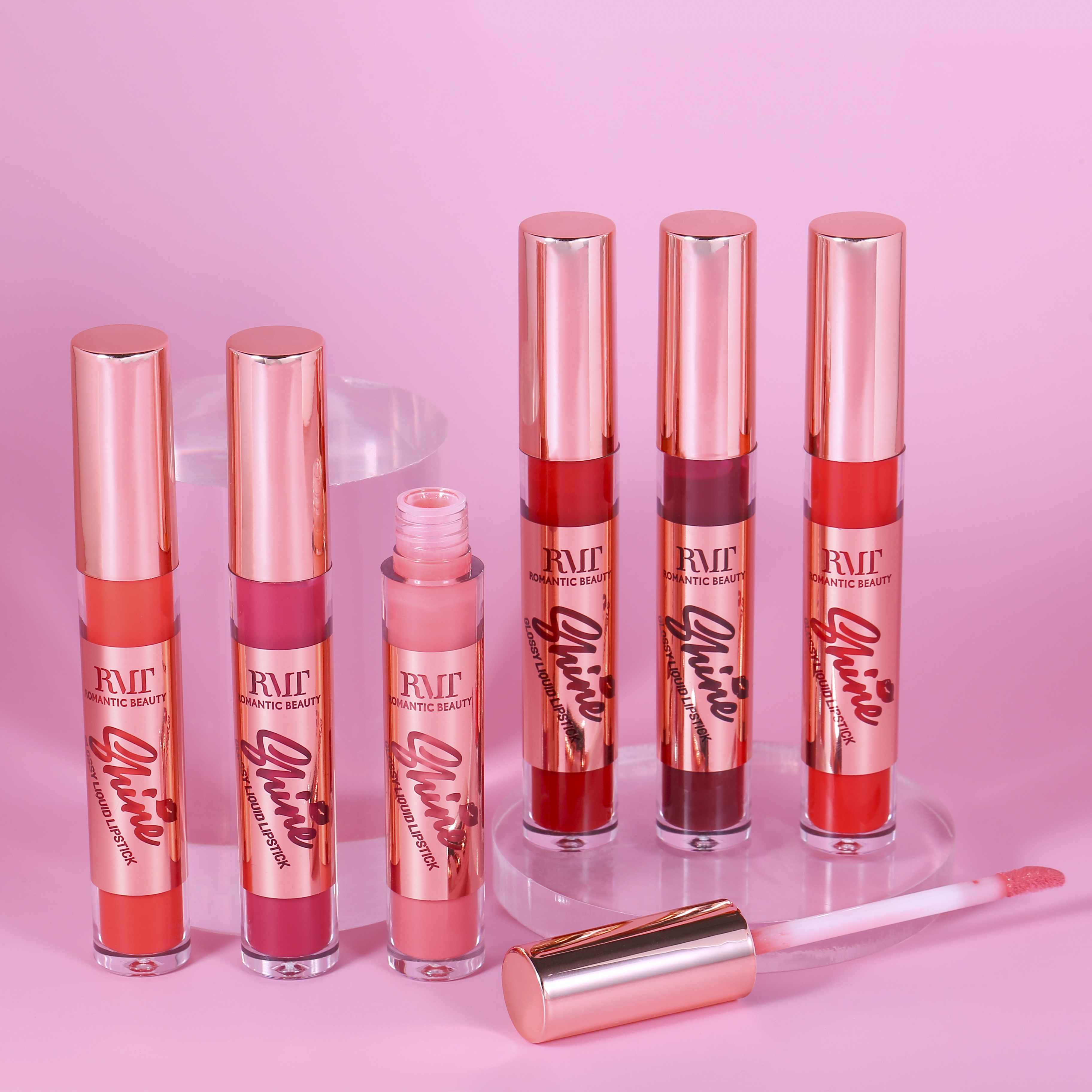 Shine Glossy Liquid Lipstick (Red Tone)