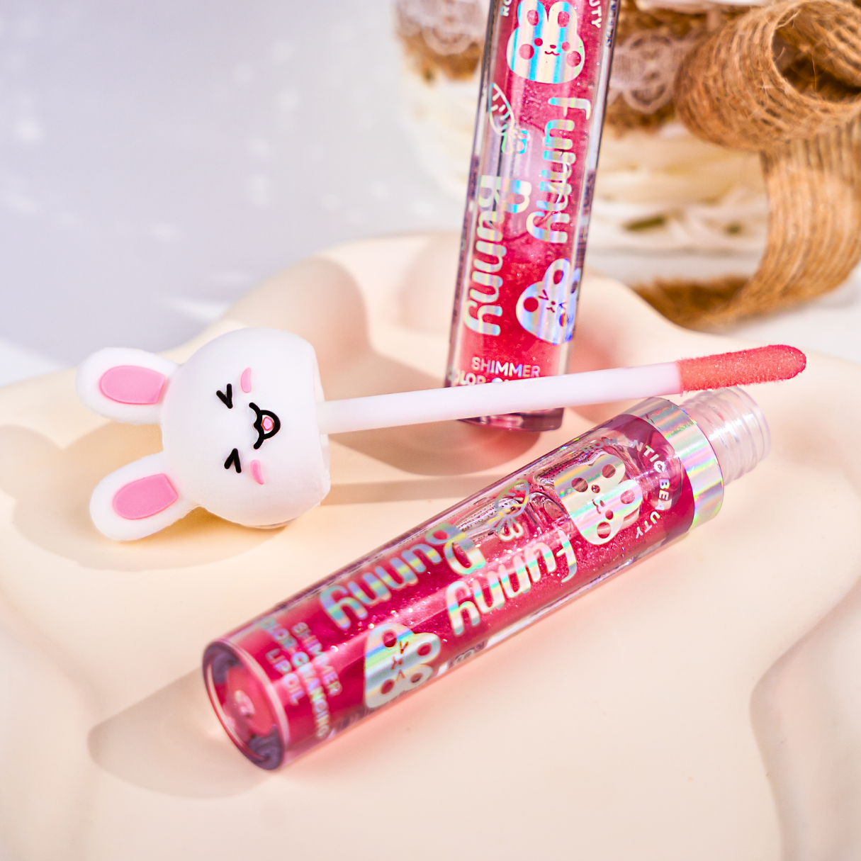 Funny Bunny Color-Changing Shimmer Lip Oil – Romantic Beauty Cosmetics