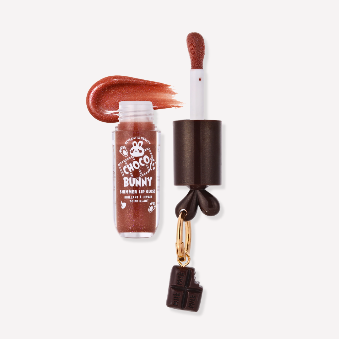 Choco Bunny Shimmer Keychain Lip Gloss