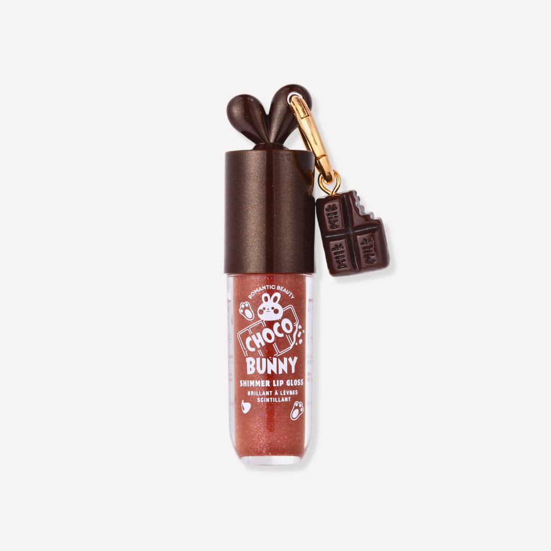 Choco Bunny Shimmer Keychain Lip Gloss