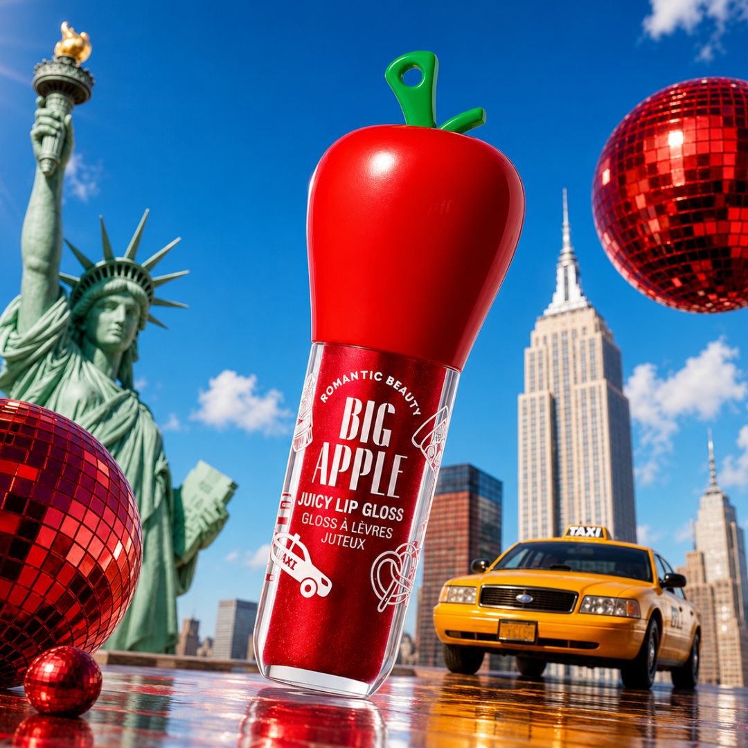 Big Apple Juicy Keychain Lip Gloss – Romantic Beauty Cosmetics