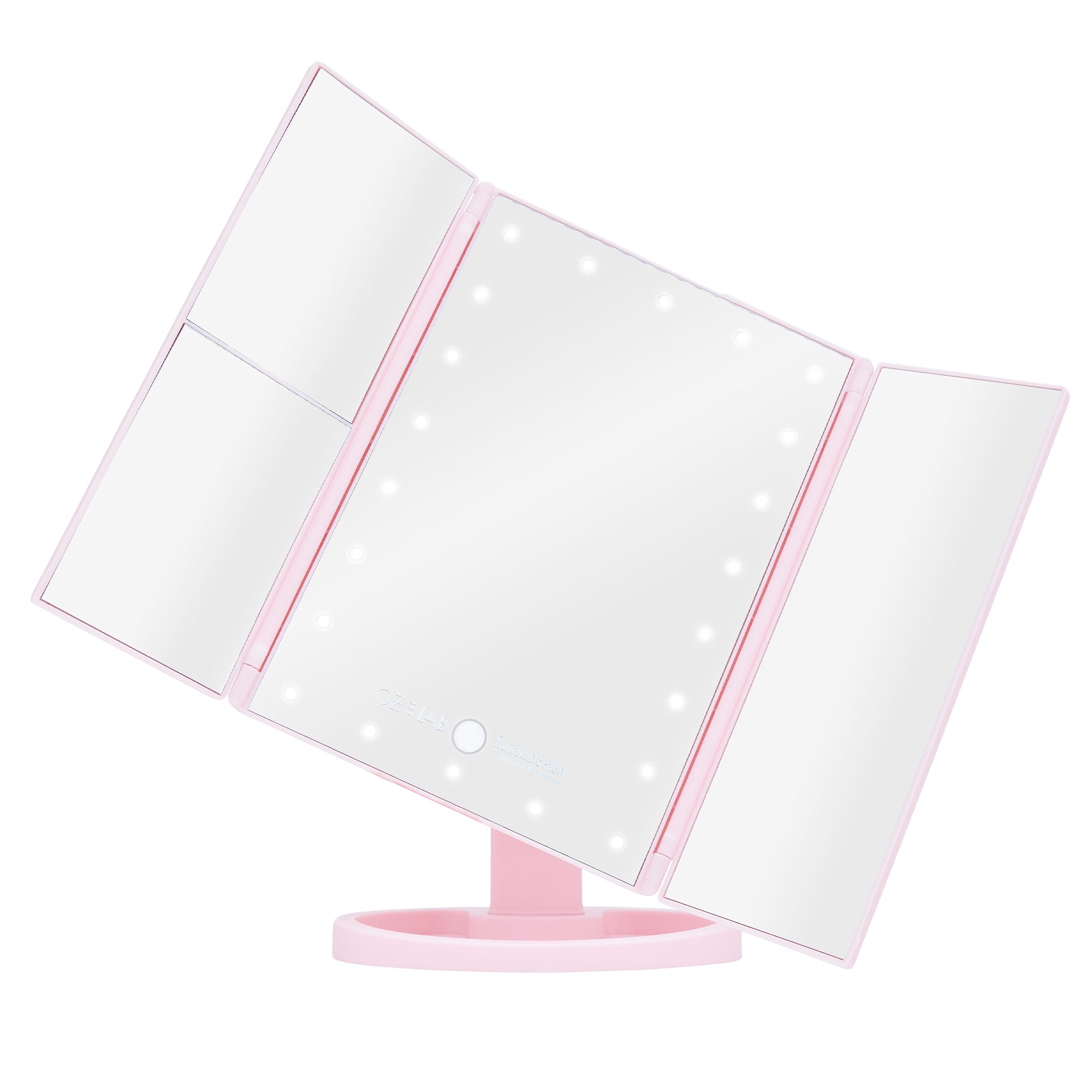 Mini Espejo Para Maquillaje LED - Rosa